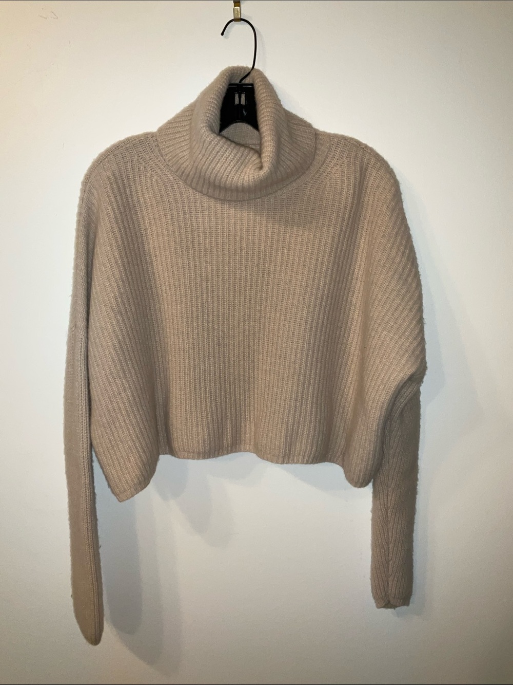 Madewell‎ Cream Cozy Cashmere-Blend Turtleneck Sweater SZM